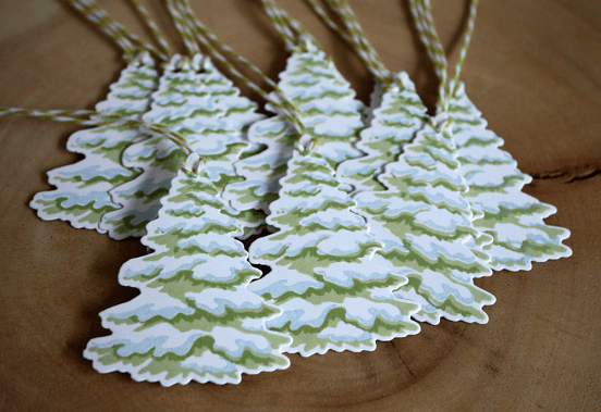 Mass Producing Snowy Tree Tags | By Tracey McNeely