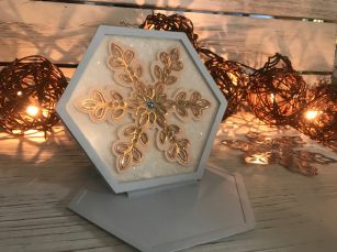 Layered Glitz Snowflake Card | Jennifer Svare