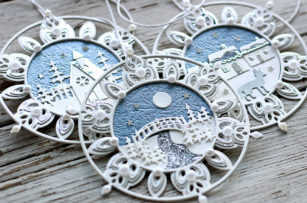 Snowflake Frame Tags | by Olga