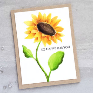 No-line Watercolor with Magnificent Sunflower Embossing Folder | by Ardyth Percy-Robb