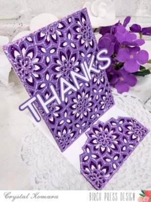 Easel Card w/ Viola Layering Plates | by Crystal Komara