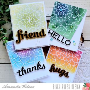 Quick and Easy Stenciled Cards | By Amanda Wilcox