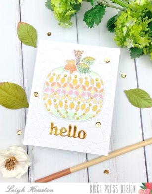 Stitched Pumpkin Lacework Card | By Leigh Houston