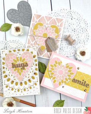 Boho-Inspired Cards with Felt Die Cut Inlay | By Leigh Houston