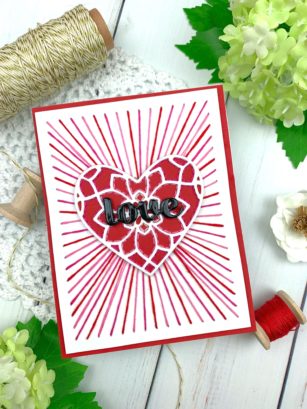 String Art-Inspired Kinsley Heart Card | By Leigh Houston