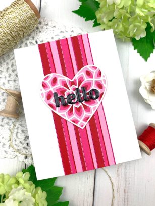 Stitched Stripe Kinsley Heart Layer Dies | By Leigh Houston