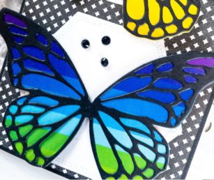 Slimline Rainbow Butterfly Basics | by Crystal Komara