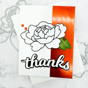 Blooming Peony Thank You Card | By April Antonio