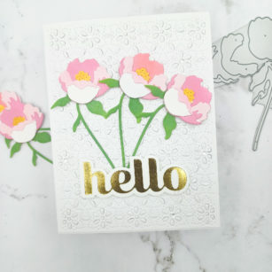 Spring Peony and Hot Foil Hello