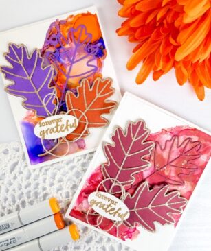 Alcohol Ink Adornment Leaves | by Crystal Komara