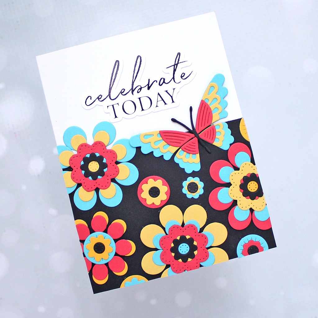 Bold Funky Floral Print Card | by Toni M Maddox