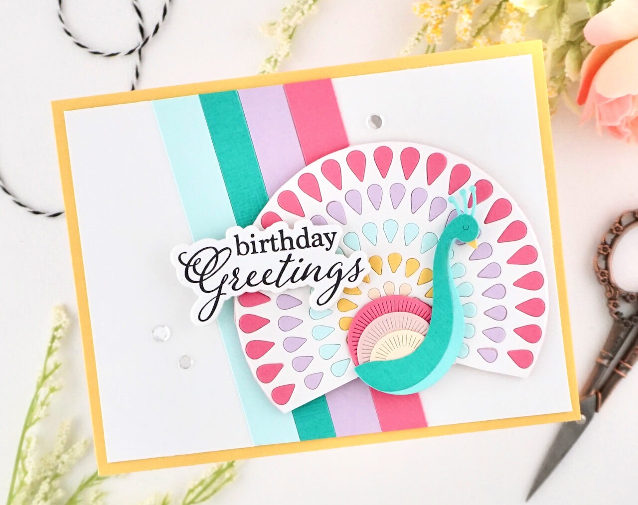 Peacock Birthday Cardby Annette Allen