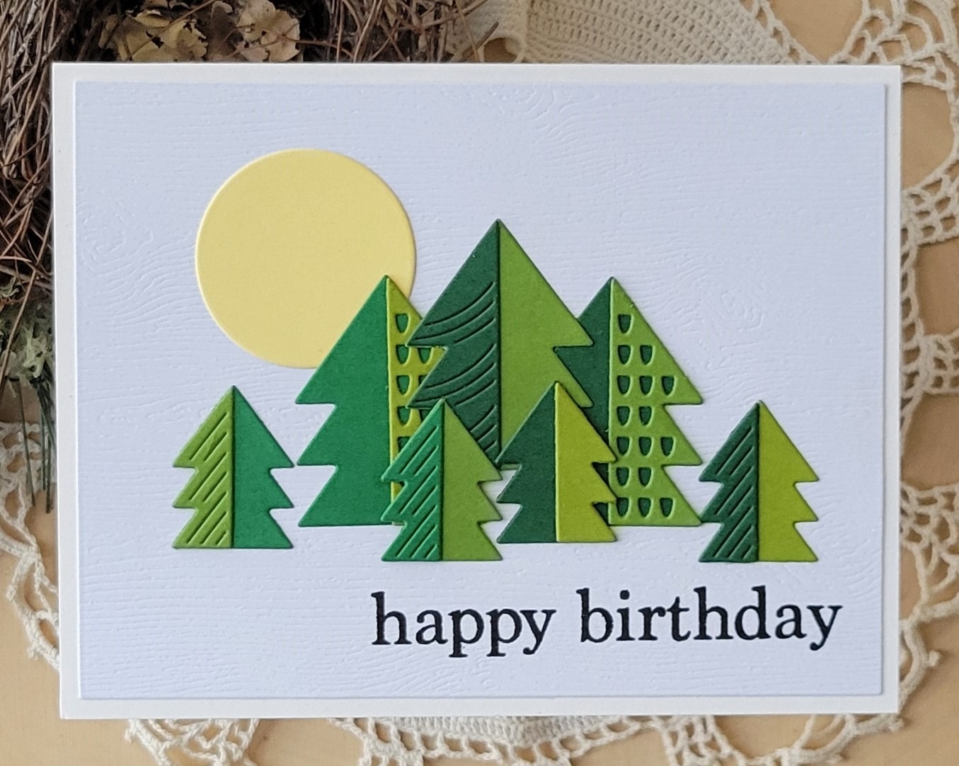 Pine Trees Birthday by Rosemary Dennis