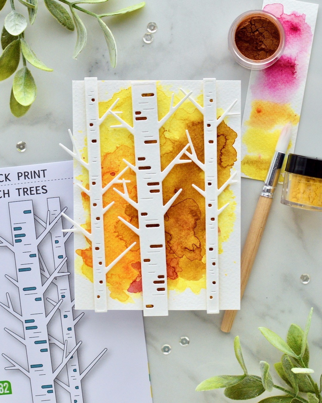 Birch Tree: Fall Watercolor by Savannah O’Gwynn 